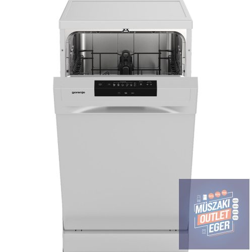 Gorenje GS52040W Keskeny Mosogatógép, Szabadonálló, 9 Terítékes, E Energiaosztály, Szél: 44.8 cm Mag: 84.5 cm Mély: 60 cm, Digitális Kijelző, 5 Program