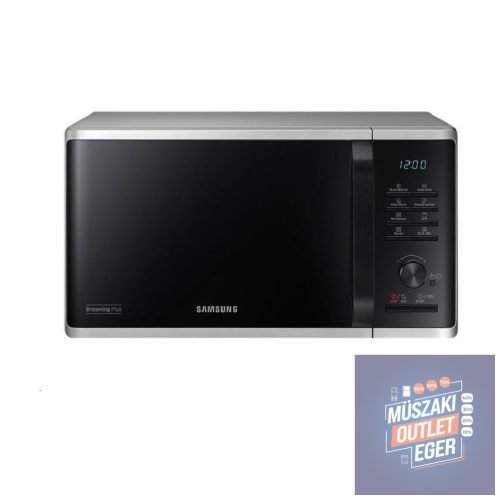 Samsung MG2AK3515AS Szabadonálló grill mikrohullámú sütő, Browning Plus funkció, 23 L, 1250 W, 489x275x392 mm