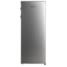   Starcrest SUF-160SI Fagyasztószekrény, 160 L, E Energiaosztály, Állítható Termosztát, Megfordítható ajtók, Magasság 142 cm, Silver/Inox