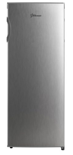 Starcrest SUF-160SI Fagyasztószekrény, 160 L, E Energiaosztály, Állítható Termosztát, Megfordítható ajtók, Magasság 142 cm, Silver/Inox