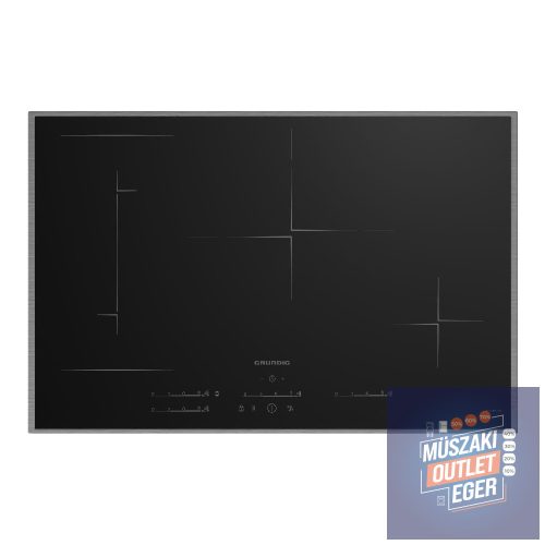 Grundig GIEI 8274 Indukciós kerámialap, 9 főzési szint, 4,8 cm x 80 cm x 52,4 cm, 4 indukciós zóna, Booster funkció