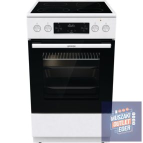   Gorenje GECS5C60WPA Kerámialapos Elektromos Tűzhely, AirFry, FrozenBake, Gőzfunkció, Grill, Szél. 50 cm, A Energiaosztály, Űrtartalom 70 L