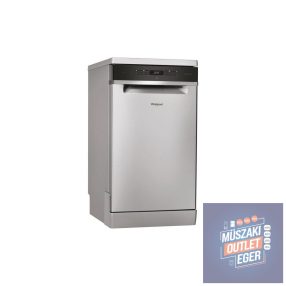   Whirlpool WSFO 3034 PF X keskeny mosogatógép, Inox, Inverteres motor, Evőeszköz fiókos, 10 teríték, D energiaosztály, 67 kWH energiafelhasználás, 9 l vízfogyasztás, Szélesség 45 cm