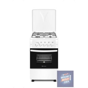   Novacook F5S40G2 W gáz-gáz tűzhely, Fehér, 50 cm széles, 57 liter, 4 gáz főzőzóna, A energiaosztály, PB gáz fúvóka szett