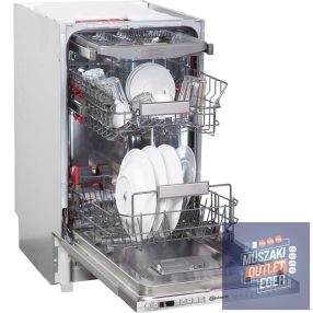   Bauknecht BSIO 3035 PFE X beépíthető keskeny mosogatógép, 10 teríték, D (2021) energiaosztály, 9 liter vízfogyasztás, 45 cm széles, PowerClean, PowerPlus, Evőeszköztartó fiók, ActiveDry
