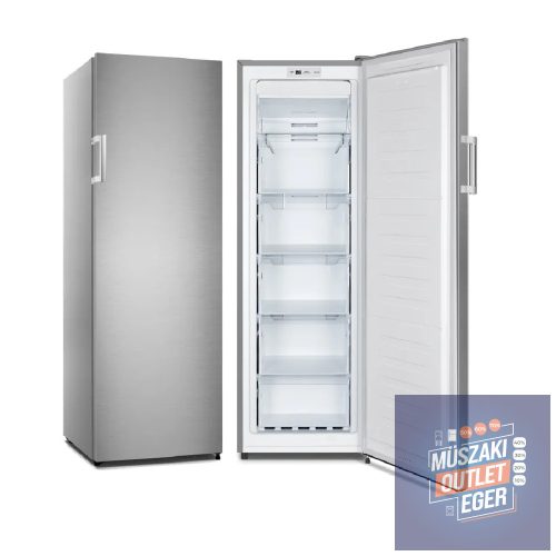 Geratek YUKON GS2020W Fagyasztószekrény, NoFrost, E Energiaosztály, 194 liter Kapacitás, 169,10 x 55,90 x 61,40 cm, Inox, 5 Fiók