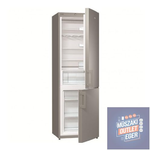 Gorenje RK6191AX Kombinált hűtőszekrény, Hűtőtér: 225 l, Fagyasztótér: 96 l, 60 x 185 x 64 cm, 308 kWh/év, Energiaosztály: A+, LED világítás, FrostLess